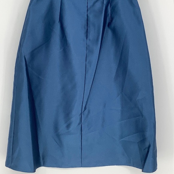 NEW! Alfred Sung Sz 14 High Neck Open Back Satin Cocktail Dress $200 msrp I21-16 - Picture 8 of 11